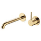 KAYA UP Basin/Bath Mixer 200mm Outlet Set Urban Brass Round Plates