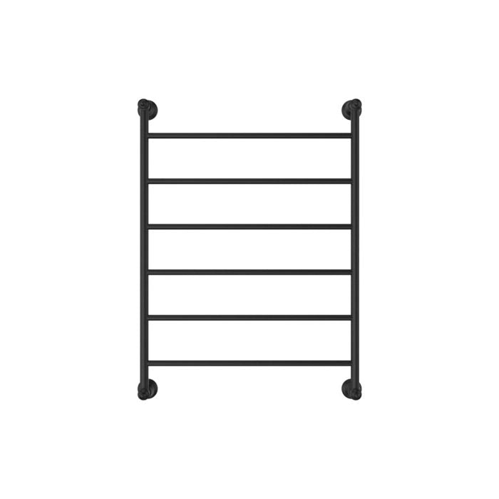 LILLIAN Heated Towel Rail 6080 Matte Black (6 Bars) 600x808x95mm