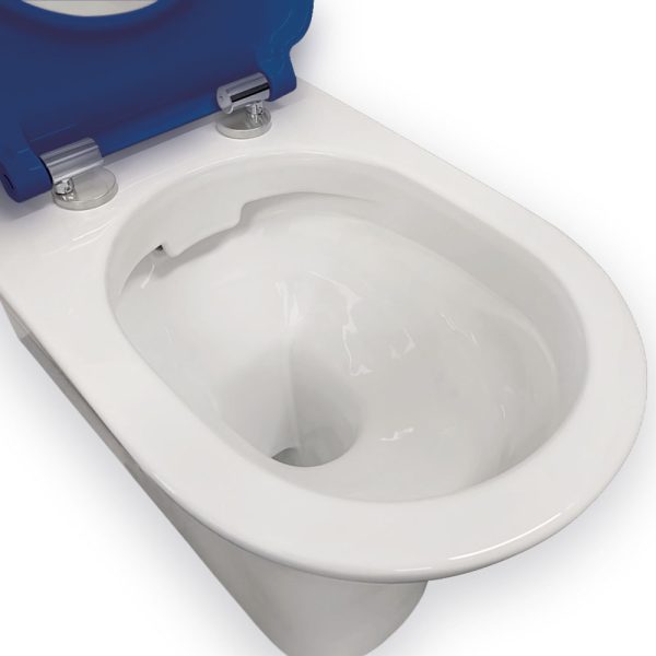 Delta Care Back-to-Wall Toilet Suite, Blue Seat