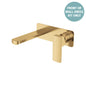 Tono Wall Basin/Bath Mixer Set Dress Kit, Urban Brass, Rectangular Plate, 160mm Outlet