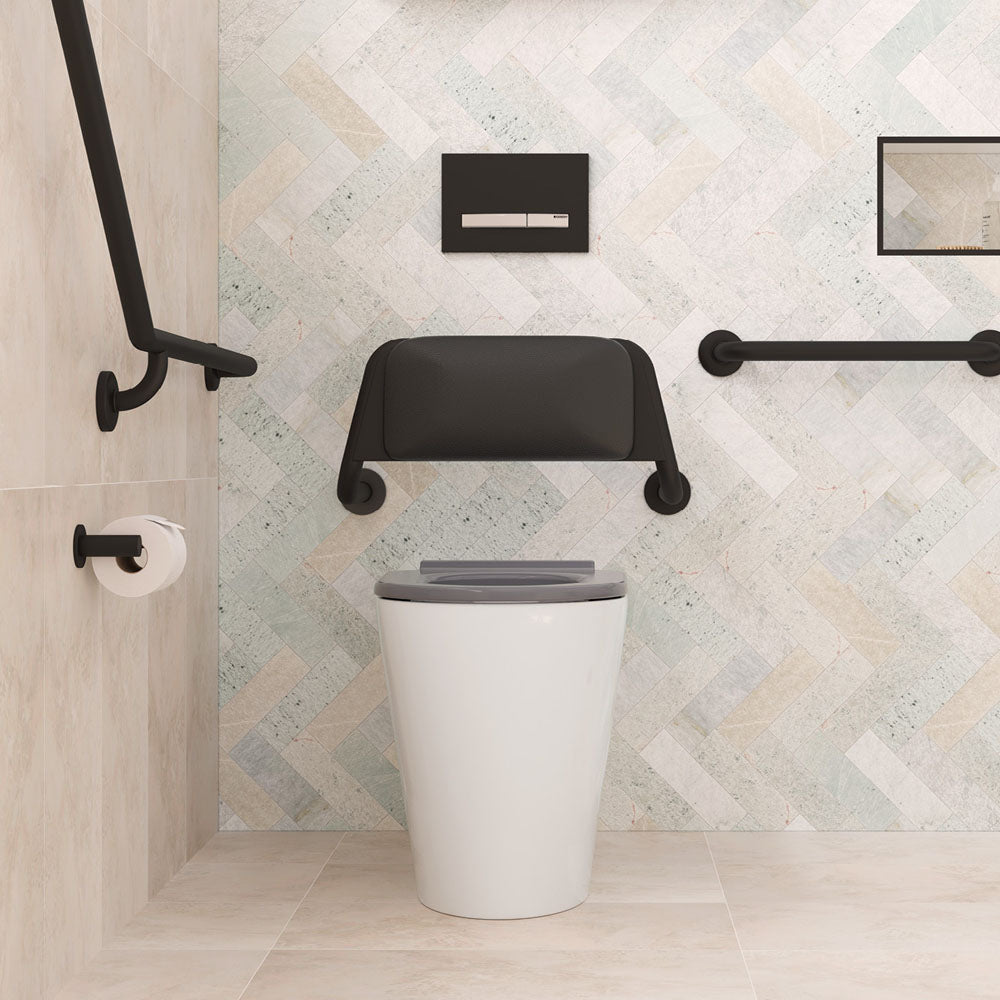 Isabella Care Wall-Faced Toilet Suite, Grey Seat