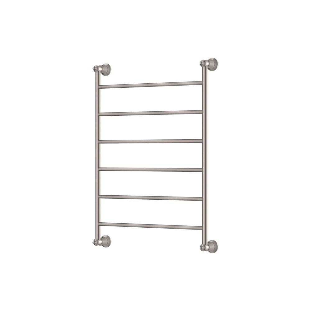 LILLIAN Heated Towel Rail 6080 Brushed Nickel (6 Bars) 600x808x95mm