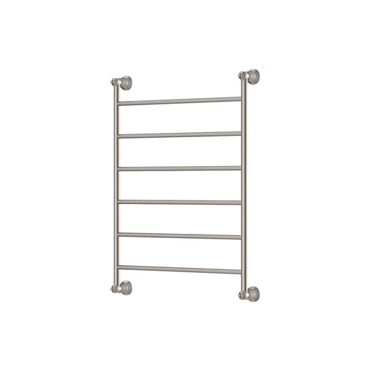 LILLIAN Heated Towel Rail 6080 Brushed Nickel (6 Bars) 600x808x95mm
