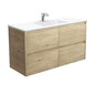 VANESSA AMATO 1200 SCANDI OAK Vanity Wall Hung 1TH
