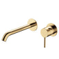 KAYA Basin/Bath Wall Mixer 200mm Outlet Set Urban Brass Round Plates