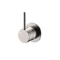 KAYA UP Wall Mixer Brushed Nickle Minimal Round Plate