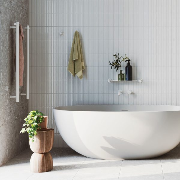 Sasso Cast Stone Solid Surface Bath, 1650mm