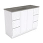 SATORI FINGERPULL 1200 Gloss White Vanity On Kick