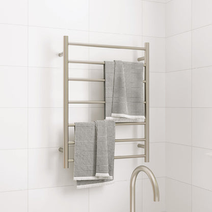 ISABELLA Heated Towel Rail 6080 Brushed Nickel (7 Bars) 600x800x122mm
