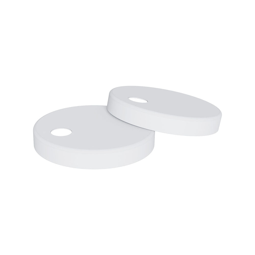 Toilet Seat Hinge Covers Pair Suits Slim Seats UF5018 UF5019 Matte White