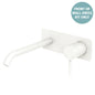 Kaya Basin/Bath Wall Mixer Dress Kit, Rectangular Plate, 200mm Outlet, Matte White