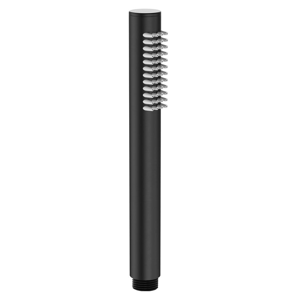HUSTLE Round Pipe style Handheld Shower Head Matte Black