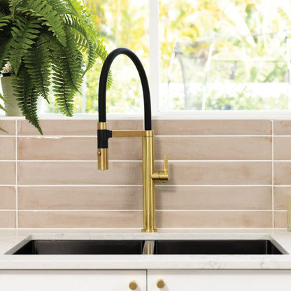 SANSA Pull Down Sink Mixer Urban Brass