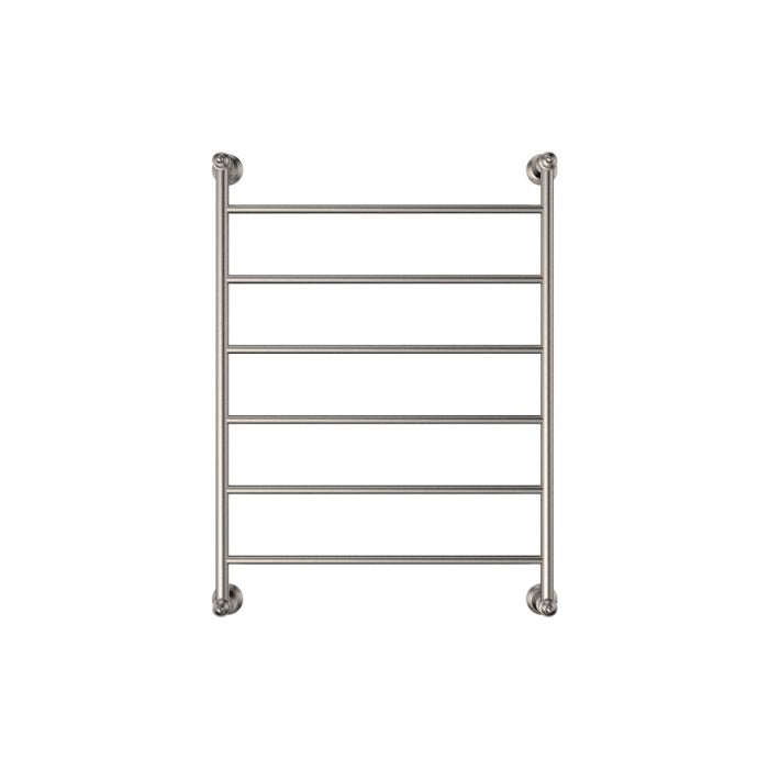 LILLIAN Heated Towel Rail 6080 Brushed Nickel (6 Bars) 600x808x95mm