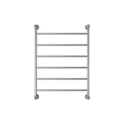 LILLIAN Heated Towel Rail 6080 Brushed Nickel (6 Bars) 600x808x95mm