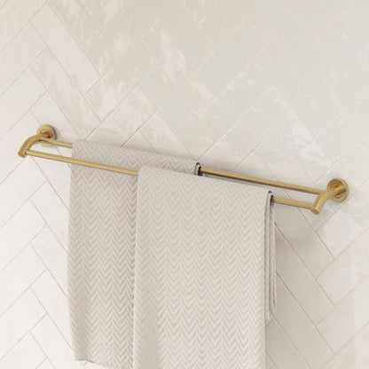KAYA Double Towel Rail 900mm Urban Brass