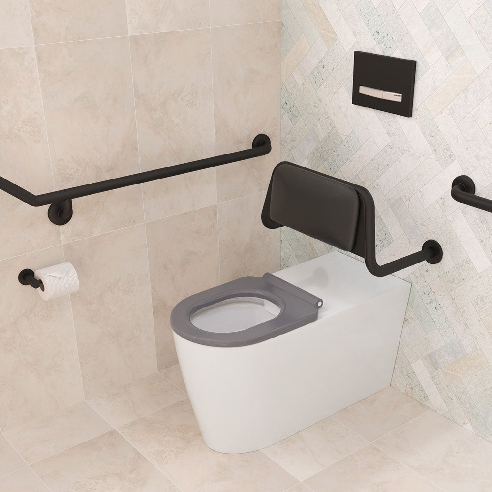 Isabella Care Wall-Faced Toilet Suite, Grey Seat