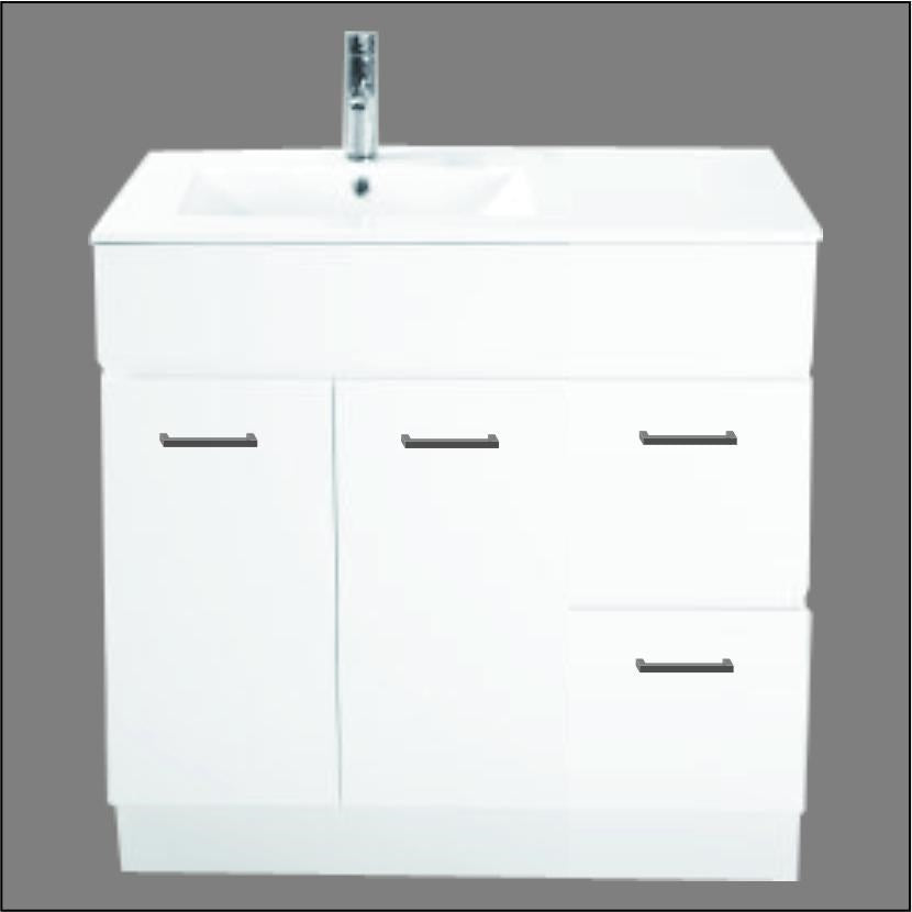 EURO  1000mm Freestanding Right Hand Drawer Cabinet Only