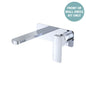 Tono Wall Basin/Bath Mixer Set Dress Kit, Chrome, Rectangular Plate, 160mm Outlet