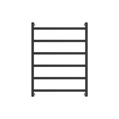 KOKO Heated Towel Rail 6080 Matte Black (6 Bars) 600x800x100mm