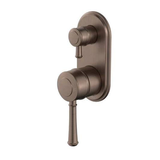 Caroma Riviere Bath/Shower Mixer With Diverter (Complete Kit) Brushed Bronze