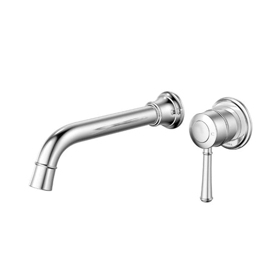 Caroma Riviere Wall Basin/Bath Mixer 210mm (Complete Kit) Chrome Lead Free
