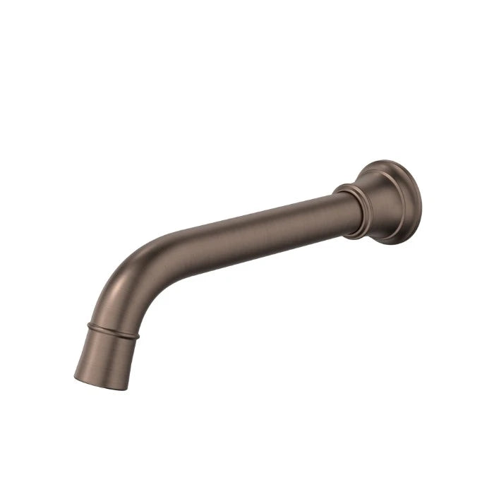 Caroma Riviere Wall Basin/Bath Outlet 210mm Brushed Bronze Lead Free