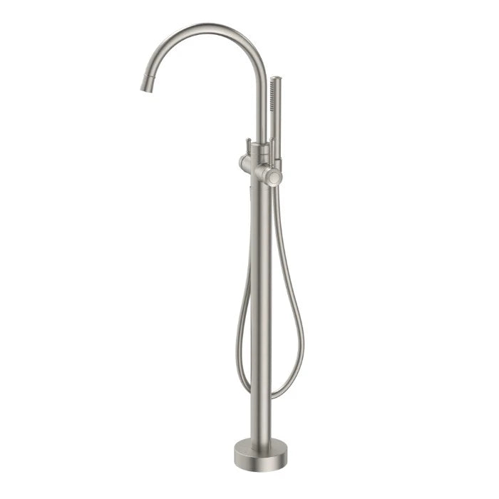 Caroma Riviere Freestanding Bath Filler With Handshower (Complete Kit) Brushed Nickel
