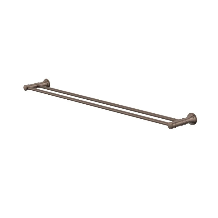 Caroma Riviere Double Towel Rail 800mm Brushed Bronze