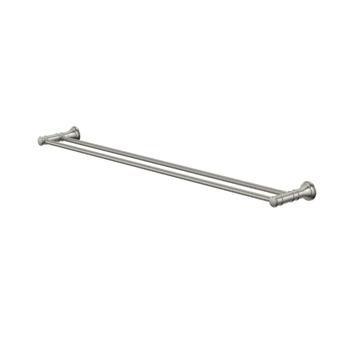 Caroma Riviere Double Towel Rail 800mm Brushed Nickel
