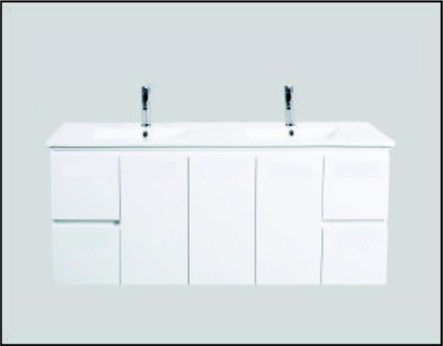 LUCAS 1500mm with 4 drawers Wall Hung Cabinet Only