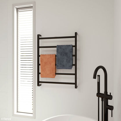 KOKO Heated Towel Rail 6080 Matte Black (6 Bars) 600x800x100mm
