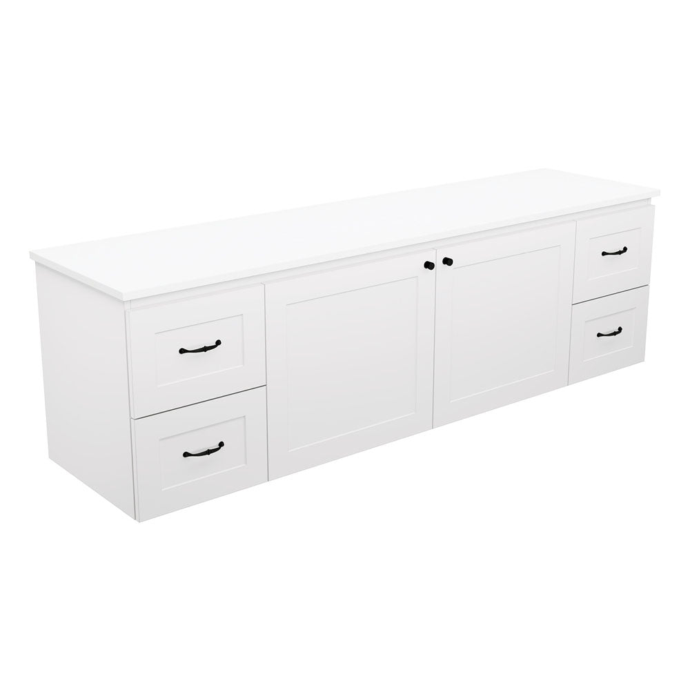 Newport Door & Drawer 1800 Double Bowl Wall-Hung Vanity