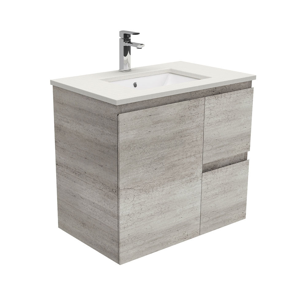 Sarah Roman Sand Undermount 750 Edge Industrial Wall-Hung Vanity