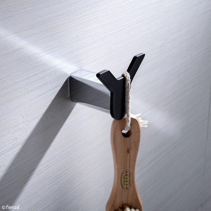 LINCOLN Double Robe Hook Mixed Finish