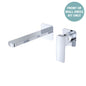 Tono Wall Basin/Bath Mixer Set Dress Kit, Chrome, Square Plates, 200mm Outlet