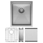 HANA Single Bowl Sink 27L Inc SS Colander Roller Protector Top/Undermount 390x450x200mm