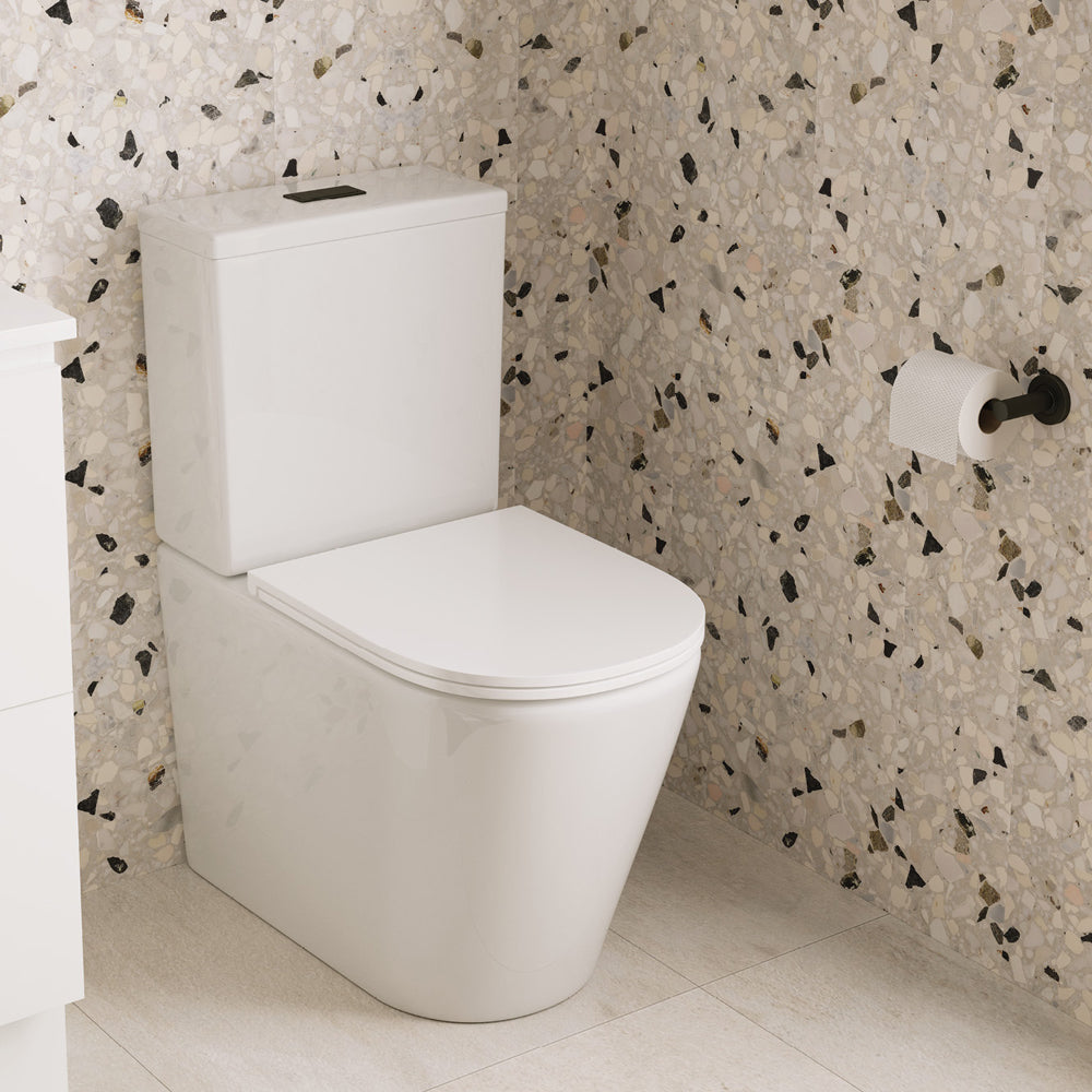 Kaya Back-to-Wall Toilet Suite, Slim Seat