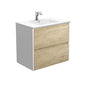 DOLCE AMATO 750 SCANDI OAK Vanity with Matte White Panels Wall Hung 1TH