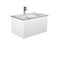 Sarah Calacatta Marble Undermount 750 Alina Satin White Wall-Hung Vanity