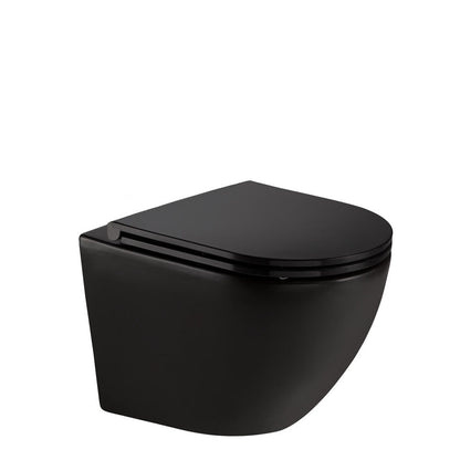 Koko Matte Black Wall-Hung Toilet Suite