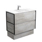 VANESSA AMATO 900 INDUSTRIAL Vanity with Matte Black Frames and Kick 1TH