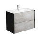 JOLI AMATO 900 INDUSTRIAL Vanity with Matte Black Panels Wall Hung 1TH