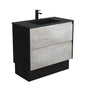 MONTANA AMATO 900 INDUSTRIAL Vanity with Matte Black Panels and Kick 1TH