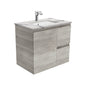 Sarah Calacatta Marble Undermount 750 Edge Industrial Wall-Hung Vanit