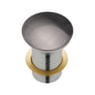 BASIN WASTE Dome Pop Up 32x70mm No Overflow Gun Metal