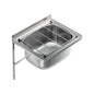 Cleaners Sink 35L with Grate & Wall Brackets (1 pair) Waste not included 555x455x220mm