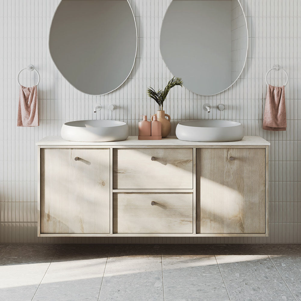 Cierra 1800 Single or Double Bowl Wall-Hung Vanity
