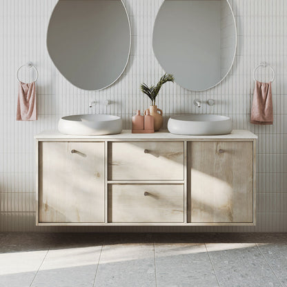 Cierra 1800 Single or Double Bowl Wall-Hung Vanity