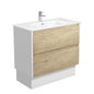 JOLI AMATO 900 SCANDI OAK Vanity with Matte White Panels and Kick 1TH